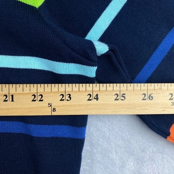 Paul & Shark Yachting Sweater Mens XL Blue Striped Colorful Organic Cotton Pima
